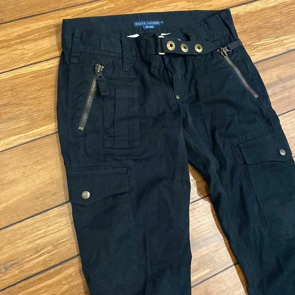 Ralph Lauren Black Cargo Pants Jeans size 4 - Picture 4 of 8
